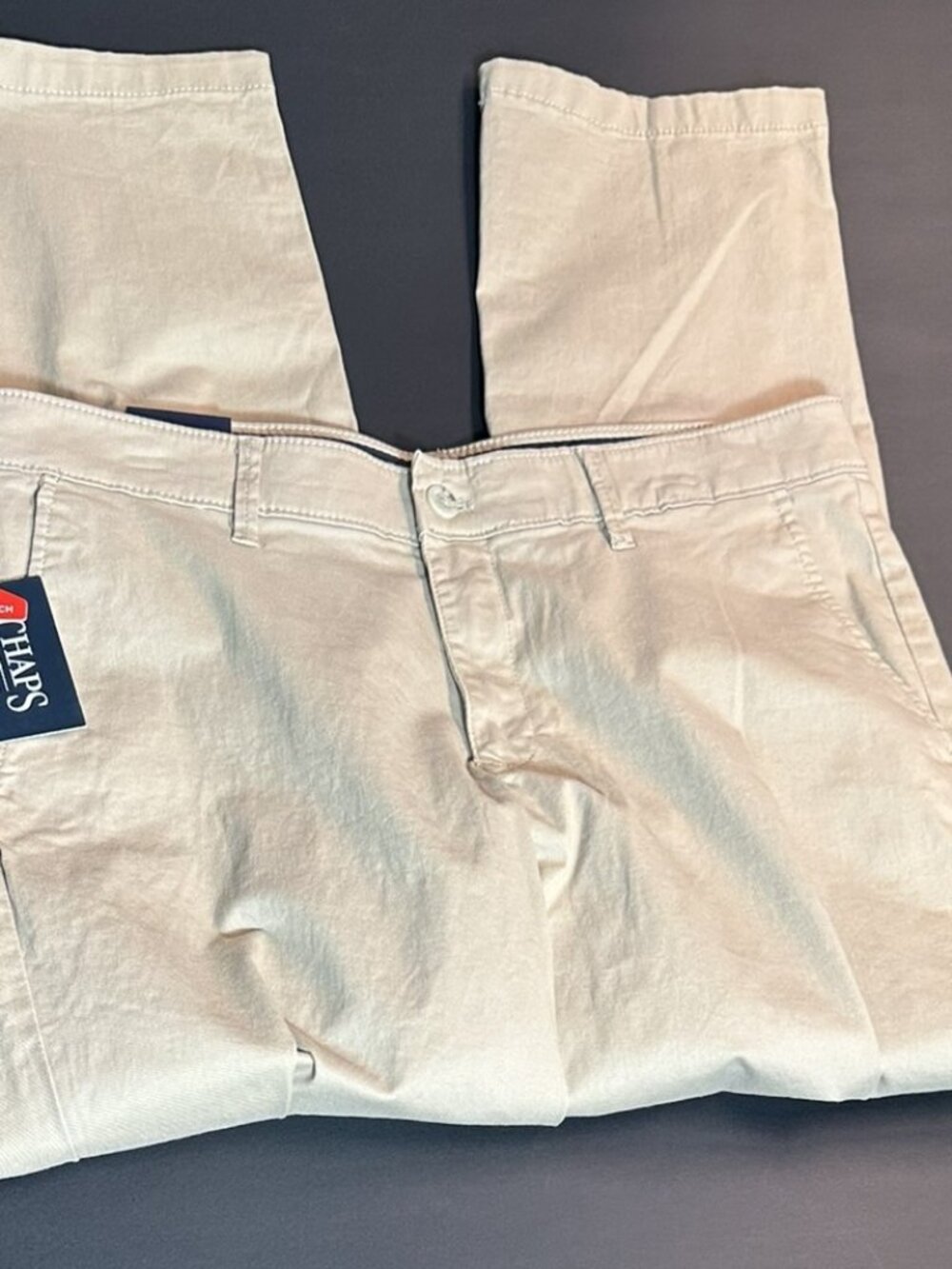 NWT Chaps Coastland Wash Straight Fit Chino Pants 34x32 Hampton Khaki
